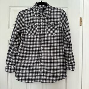 EUC- Blue Age Jeans Plaid Button Down Flannel Shirt